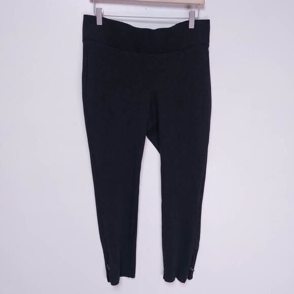 NYDJ Womens Ponte Ankle Zipper Leggings Gray Lift Tuck 12 - Picture 1 of 7